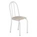 Kit 8 Cadeiras de Cozinha Califórnia Estampado Rattan Bege Pés de Ferro Branco - Pallazio