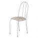 Kit 8 Cadeiras de Cozinha Califórnia Estampado Rattan Bege Pés de Ferro Branco - Pallazio