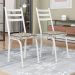 Kit 8 Cadeiras de Cozinha Luisiana Estampado Cedro Pés de Ferro Branco - Pallazio