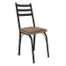 Kit 8 Cadeiras de Cozinha Luisiana Estampado Rattan Bege Pés de Ferro Preto - Pallazio