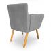 Kit 8 Poltronas Decorativa Leticia Suede Grafite Pés Palito Castanho - Pallazio