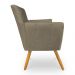 Kit 8 Poltronas Decorativa Leticia Suede Marrom Rato Pés Palito Castanho - Pallazio