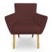 Kit 8 Poltronas Decorativa Leticia Suede Marsala Pés Palito Castanho - Pallazio