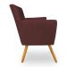 Kit 8 Poltronas Decorativa Leticia Suede Marsala Pés Palito Castanho - Pallazio