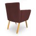 Kit 8 Poltronas Decorativa Leticia Suede Marsala Pés Palito Castanho - Pallazio