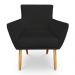 Kit 8 Poltronas Decorativa Leticia Suede Preto Pés Palito Castanho - Pallazio