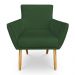Kit 8 Poltronas Decorativa Leticia Suede Verde Pés Palito Castanho - Pallazio