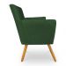 Kit 8 Poltronas Decorativa Leticia Suede Verde Pés Palito Castanho - Pallazio