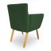 Kit 8 Poltronas Decorativa Leticia Suede Verde Pés Palito Castanho - Pallazio