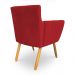 Kit 8 Poltronas Decorativa Leticia Suede Vermelho Pés Palito Castanho - Pallazio