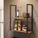 Kit Aparador e Prateleira Multiuso 60 cm Industrial Ariel Demolição - Pallazio