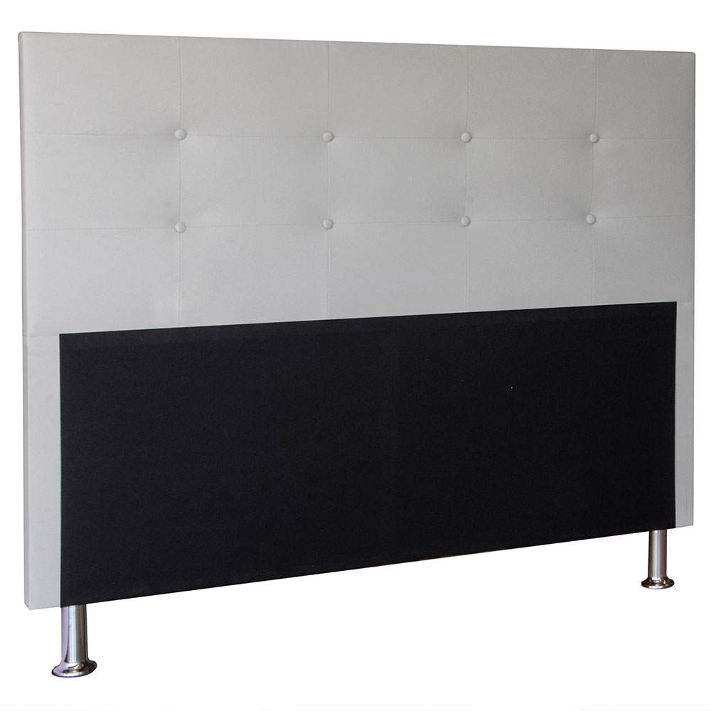 Kit Cabeceira e Calçadeira Baú Casal 1,40m Berlim Corano Branco - Pallazio