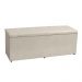 Kit Cabeceira e Calçadeira Baú Casal 1,40m Berlim Suede Bege - Pallazio