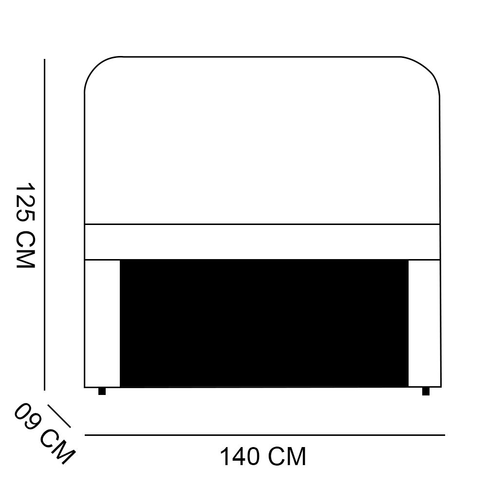 Kit Cabeceira e Calçadeira Baú Casal 1,40m Madrid Suede Marrom - Pallazio