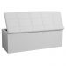 Kit Cabeceira e Calçadeira Baú Casal 1,40m Roma Corano Branco - Pallazio