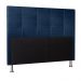 Kit Cabeceira e Calçadeira Baú Casal 1,40m Roma Suede Azul Marinho - Pallazio