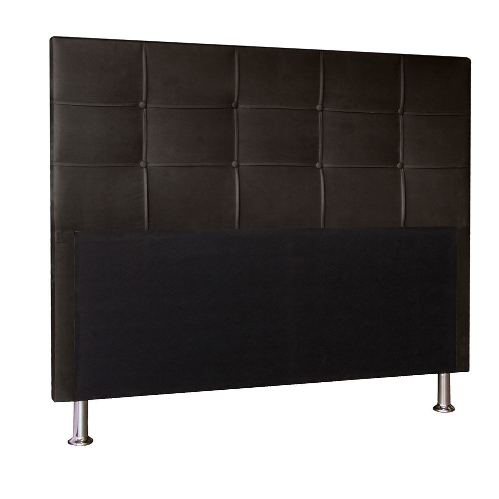 Kit Cabeceira e Calçadeira Baú Casal 1,40m Roma Suede Marrom - Pallazio