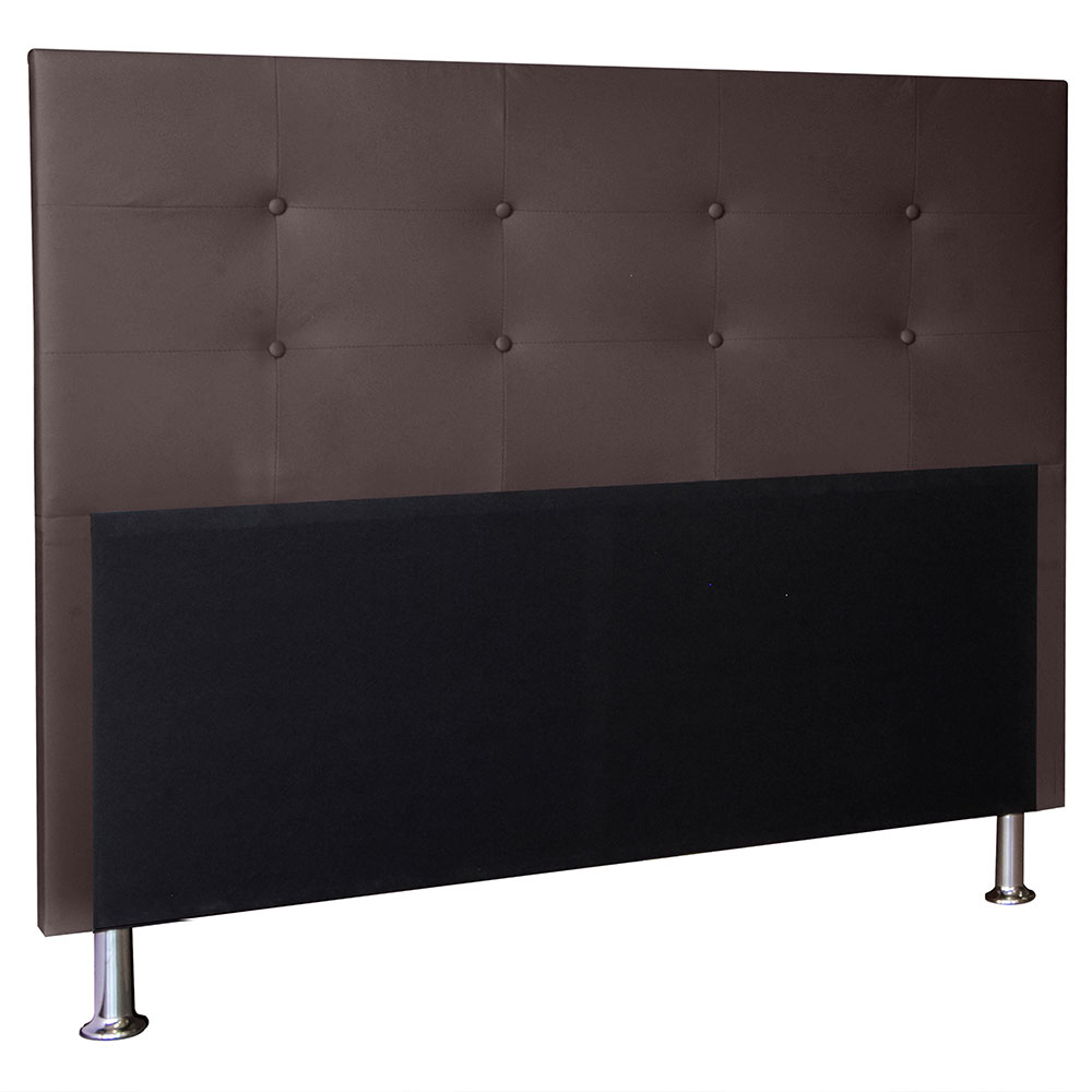 Kit Cabeceira e Calçadeira Baú King 1,95m Berlim Corano Marrom - Pallazio