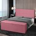 Kit Cabeceira e Calçadeira Baú King 1,95m Berlim Suede Rosa - Pallazio
