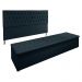 Kit Cabeceira e Calçadeira Baú King 1,95m Madrid Suede Azul Marinho - Pallazio
