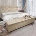 Kit Cabeceira e Calçadeira Baú King 1,95m Madrid Suede Bege - Pallazio