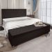 Kit Cabeceira e Calçadeira Baú King 1,95m Madrid Suede Marrom - Pallazio