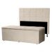 Kit Cabeceira e Calçadeira Baú King 1,95m Roma Suede - Pallazio