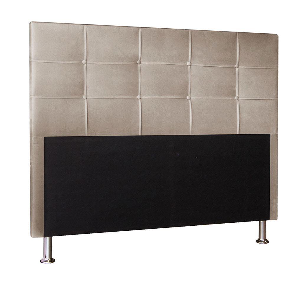 Kit Cabeceira e Calçadeira Baú King 1,95m Roma Suede - Pallazio