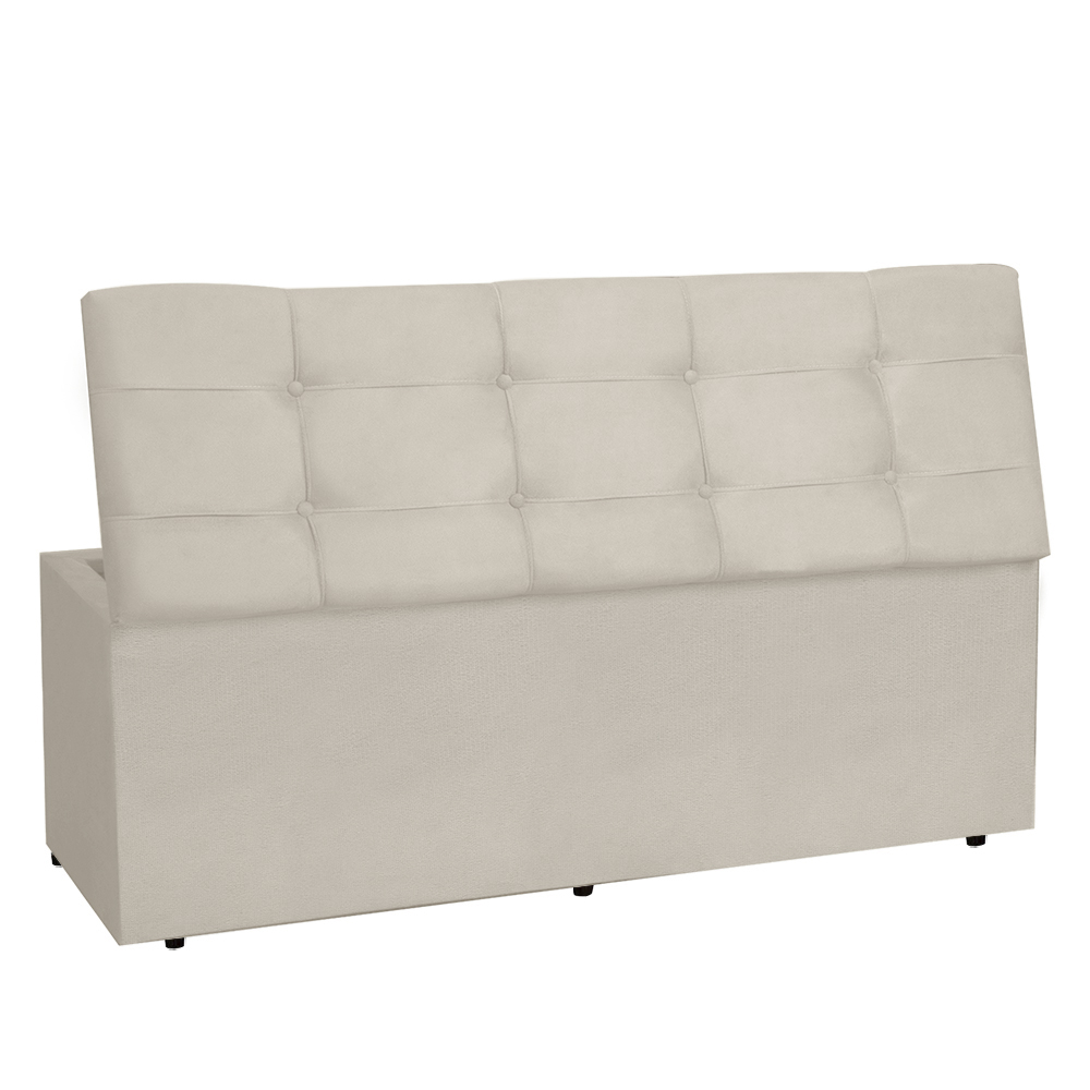 Kit Cabeceira e Calçadeira Baú King 1,95m Roma Suede - Pallazio