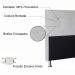 Kit Cabeceira e Calçadeira Baú Queen 1,60m Berlim Corano Branco - Pallazio