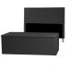 Kit Cabeceira e Calçadeira Baú Queen 1,60m Berlim Corano Preto - Pallazio