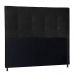 Kit Cabeceira e Calçadeira Baú Queen 1,60m Berlim Suede Preto - Pallazio
