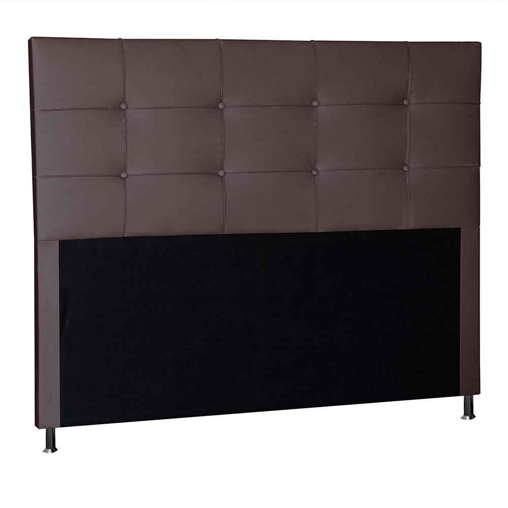 Kit Cabeceira e Calçadeira Baú Queen 1,60m Roma Corano Marrom - Pallazio
