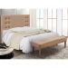 Kit Cabeceira e Calçadeira Recamier Casal 1,40m Gênova Suede Bege - Pallazio