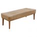 Kit Cabeceira e Calçadeira Recamier Casal 1,40m Gênova Suede Bege - Pallazio