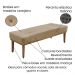 Kit Cabeceira e Calçadeira Recamier Casal 1,40m Gênova Suede Bege - Pallazio
