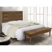 Kit Cabeceira e Calçadeira Recamier Casal 1,40m Gênova Suede Caramelo - Pallazio
