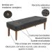 Kit Cabeceira e Calçadeira Recamier Casal 1,40m Gênova Suede Cinza - Pallazio