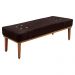 Kit Cabeceira e Calçadeira Recamier Casal 1,40m Gênova Suede Marrom Café - Pallazio