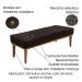 Kit Cabeceira e Calçadeira Recamier Casal 1,40m Gênova Suede Marrom Café - Pallazio
