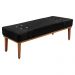 Kit Cabeceira e Calçadeira Recamier Casal 1,40m Gênova Suede Preto - Pallazio