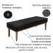 Kit Cabeceira e Calçadeira Recamier Casal 1,40m Gênova Suede Preto - Pallazio