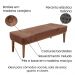 Kit Cabeceira e Calçadeira Recamier Casal 1,40m Gênova Veludo Cobre - Pallazio