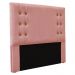 Kit Cabeceira e Calçadeira Recamier Casal 1,40m Gênova Veludo Rosa - Pallazio
