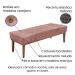 Kit Cabeceira e Calçadeira Recamier Casal 1,40m Gênova Veludo Rosa - Pallazio
