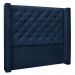 Kit Cabeceira e Calçadeira Recamier Casal 1,40m Vicenza Suede Azul Marinho - Pallazio