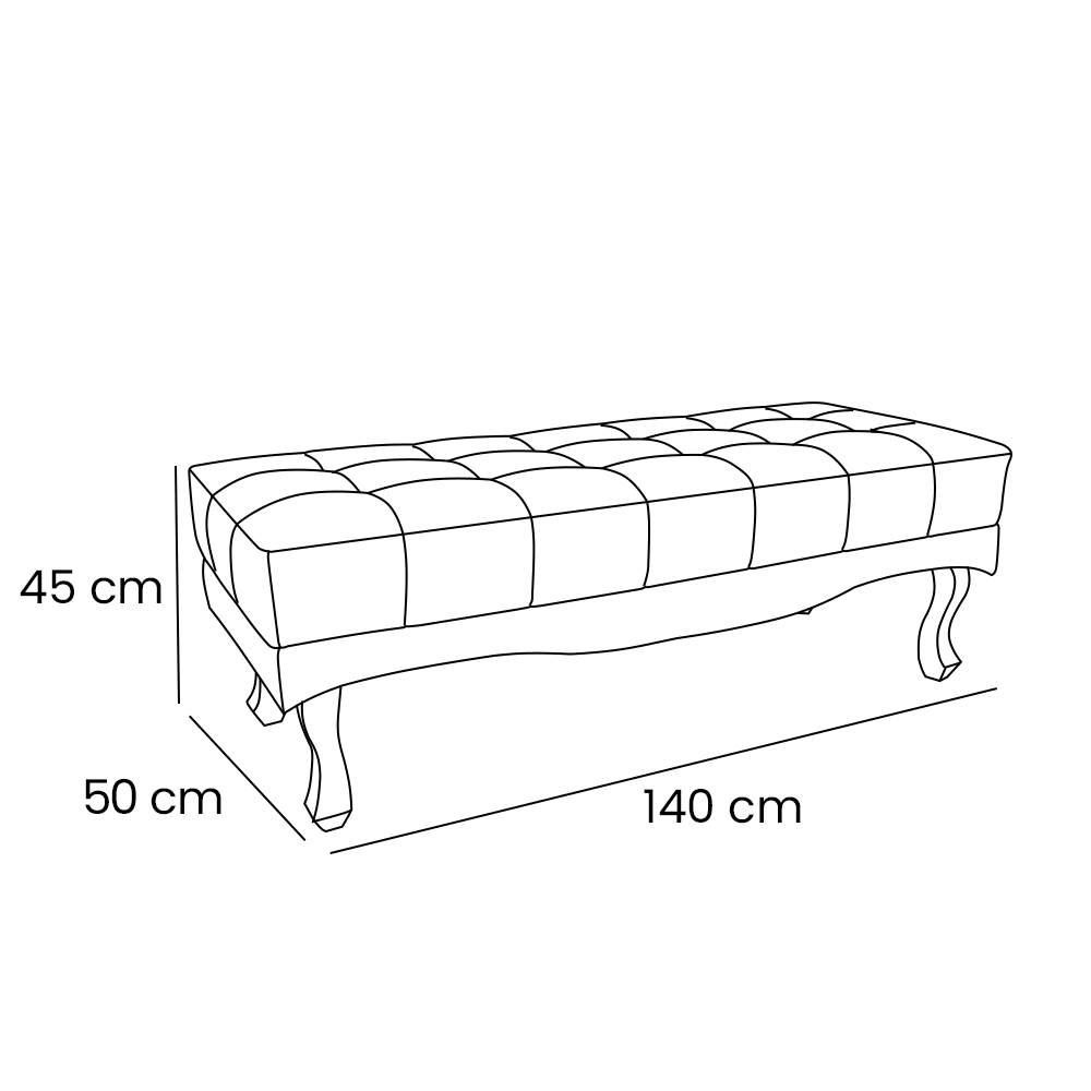 Kit Cabeceira e Calçadeira Recamier Casal 1,40m Vicenza Suede Azul Marinho - Pallazio