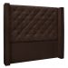 Kit Cabeceira e Calçadeira Recamier Casal 1,40m Vicenza Suede Marrom Café - Pallazio
