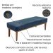 Kit Cabeceira e Calçadeira Recamier King 1,95m Gênova Veludo Azul Marinho - Pallazio