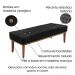 Kit Cabeceira e Calçadeira Recamier King 1,95m Gênova Veludo Preto - Pallazio